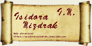 Isidora Mizdrak vizit kartica